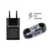 Imagine ORIGINAL SAMSUNG , FAST CHARGERS 9V/2A  +CABLU DATE  TYPE-C  GALAXY NOTE 8 /S8/S8+/S9/S9+/NOTE,9-NEGRU -BULK
