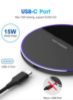 Imagine Set  Incarcator Wireless Fast Charging Pad QI 15W + 18w 3.0 Adaptor  fast  charger pentru iPhone, Samsung Galaxy, Round Black
