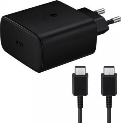 Imagine Set incarcator retea  Note 20 ultra/S21 ultra  -45W- USB C -PD Super fast , Cablu date 5A, bulk