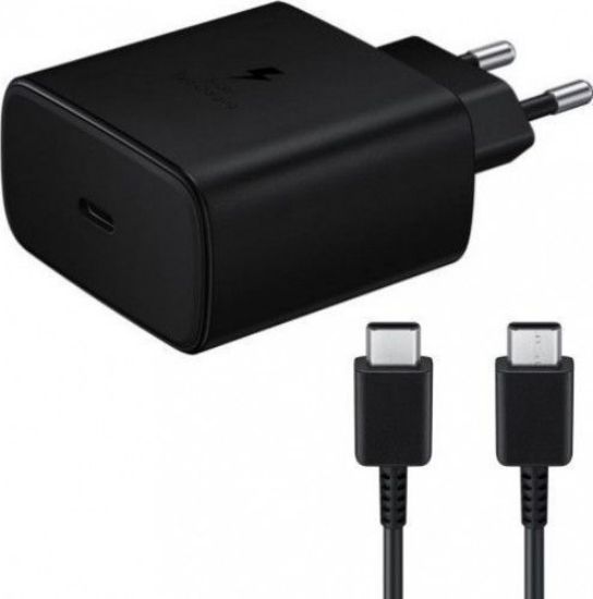 Imagine Set incarcator retea  Note 20 ultra/S21 ultra  -45W- USB C -PD Super fast , Cablu date 5A, bulk