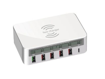 Imagine Incarcator wireless fast QI incarcator extern multi-port incarcare rapida, 100w
