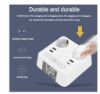 Imagine 2500W 6in1, 2 Cablu Prelungitor De Priza, 4 Prize USB Cu Tip C, Ceas, Alarma, Functie De Afisare A Temperaturii -Negru
