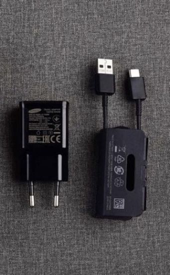 Imagine Original Wall Charger  Galaxy Fast Charge  S10+ ,USB TYP-C 9V/2A S10/S8+/S9/S9+  ,NEGRU,10+1 GRATIS/BULK