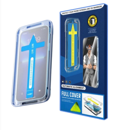 Imagine Folii sticla compatibil cu iPhone 13 Pro , QUANDE, instalare usoara si rapida cu dispozitiv de potrivire automata cu Easy Install Kit